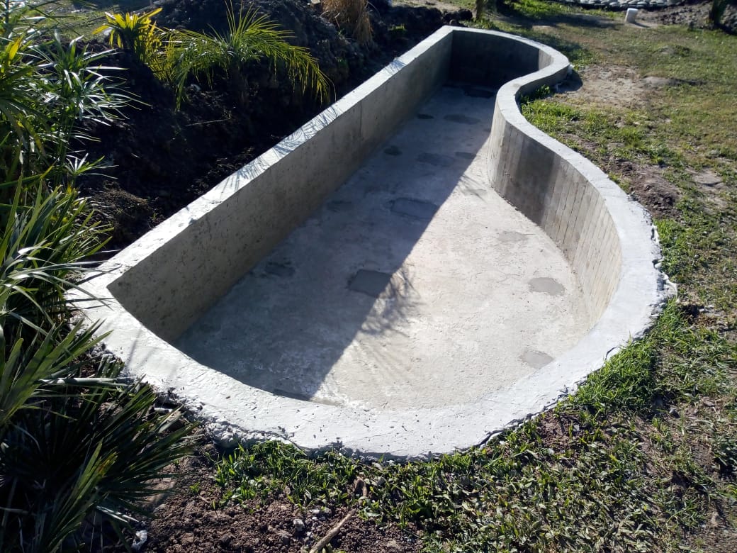 Obra de hormigón armado en construcción