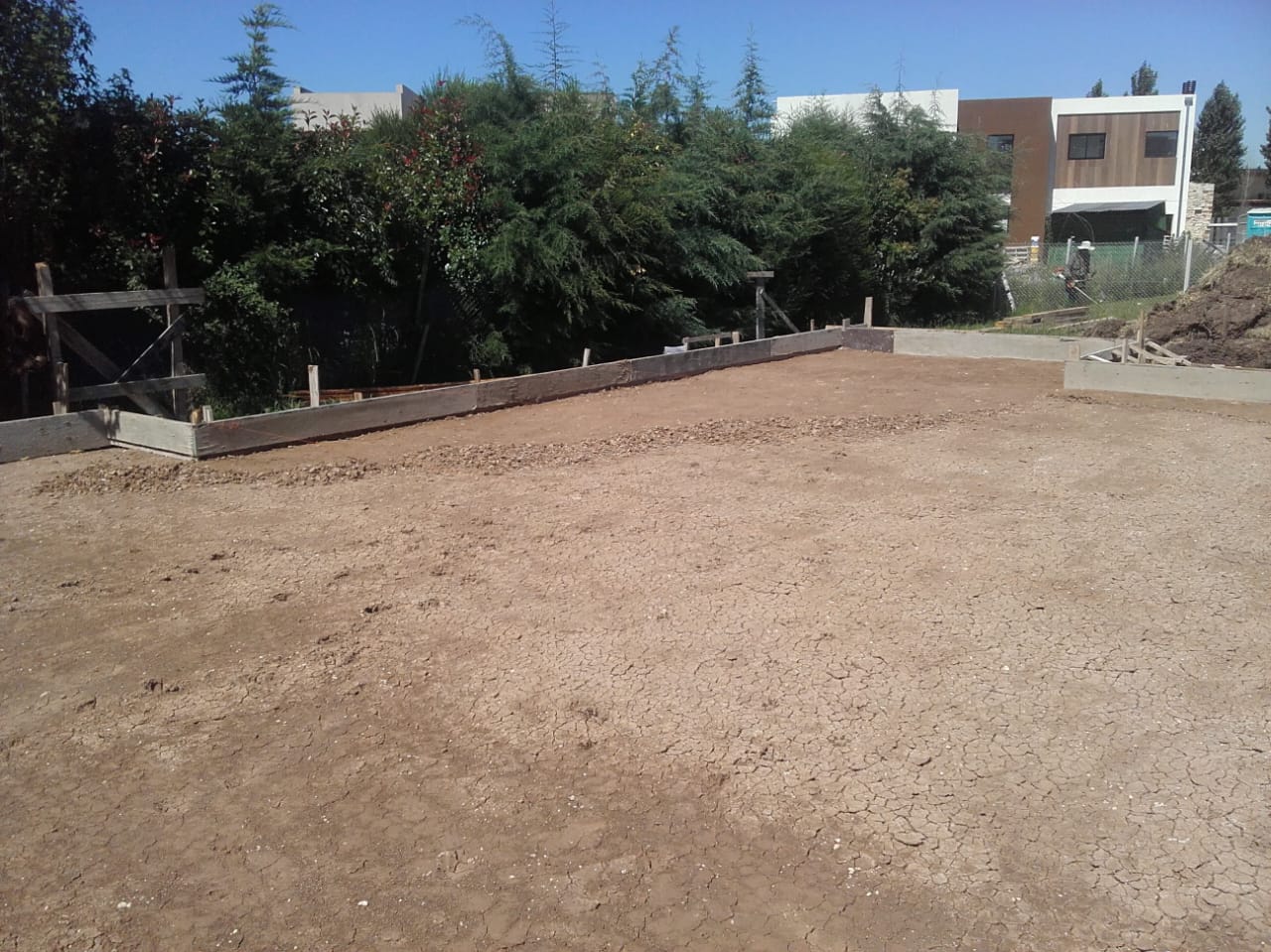 Obra de hormigón armado en construcción