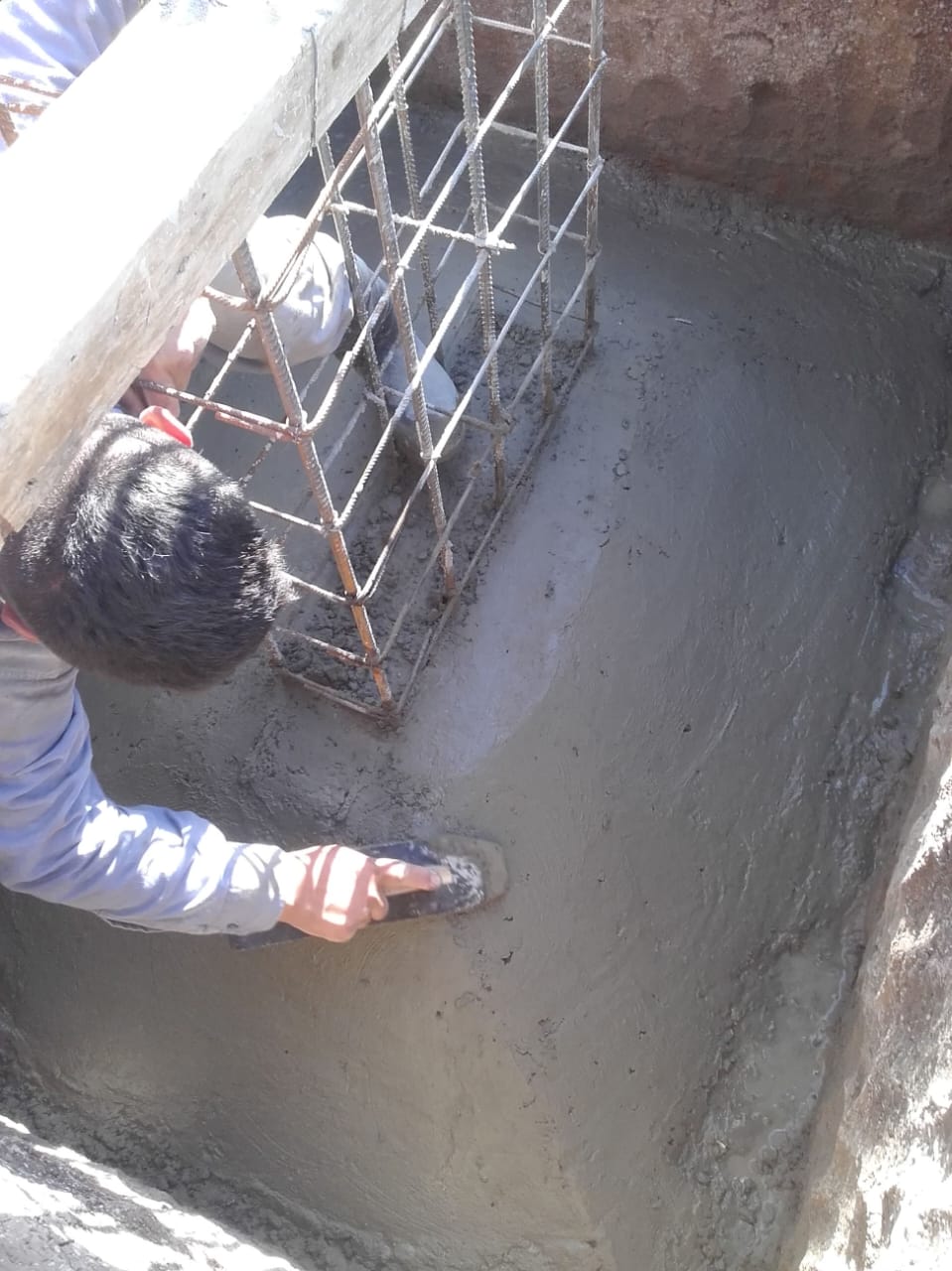 Estructura de hormigón armado en construcción