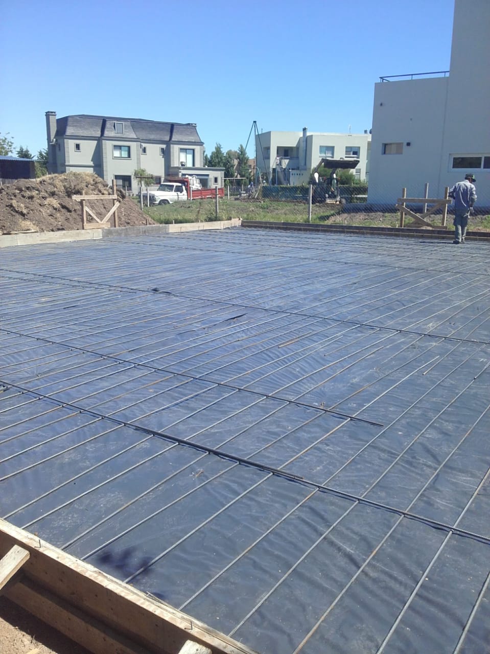 Estructura de hormigón armado en construcción