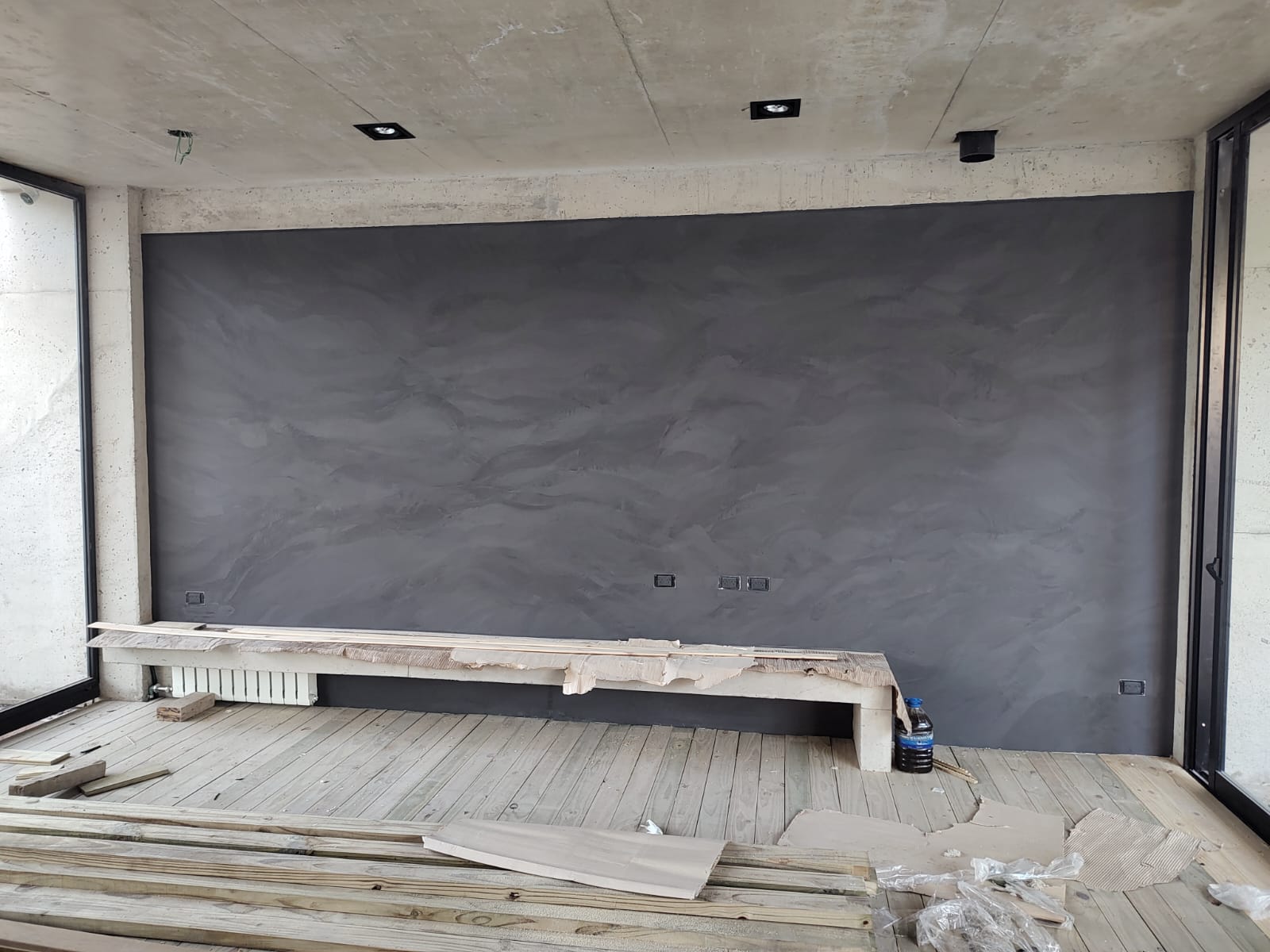 Obra de hormigón armado en construcción