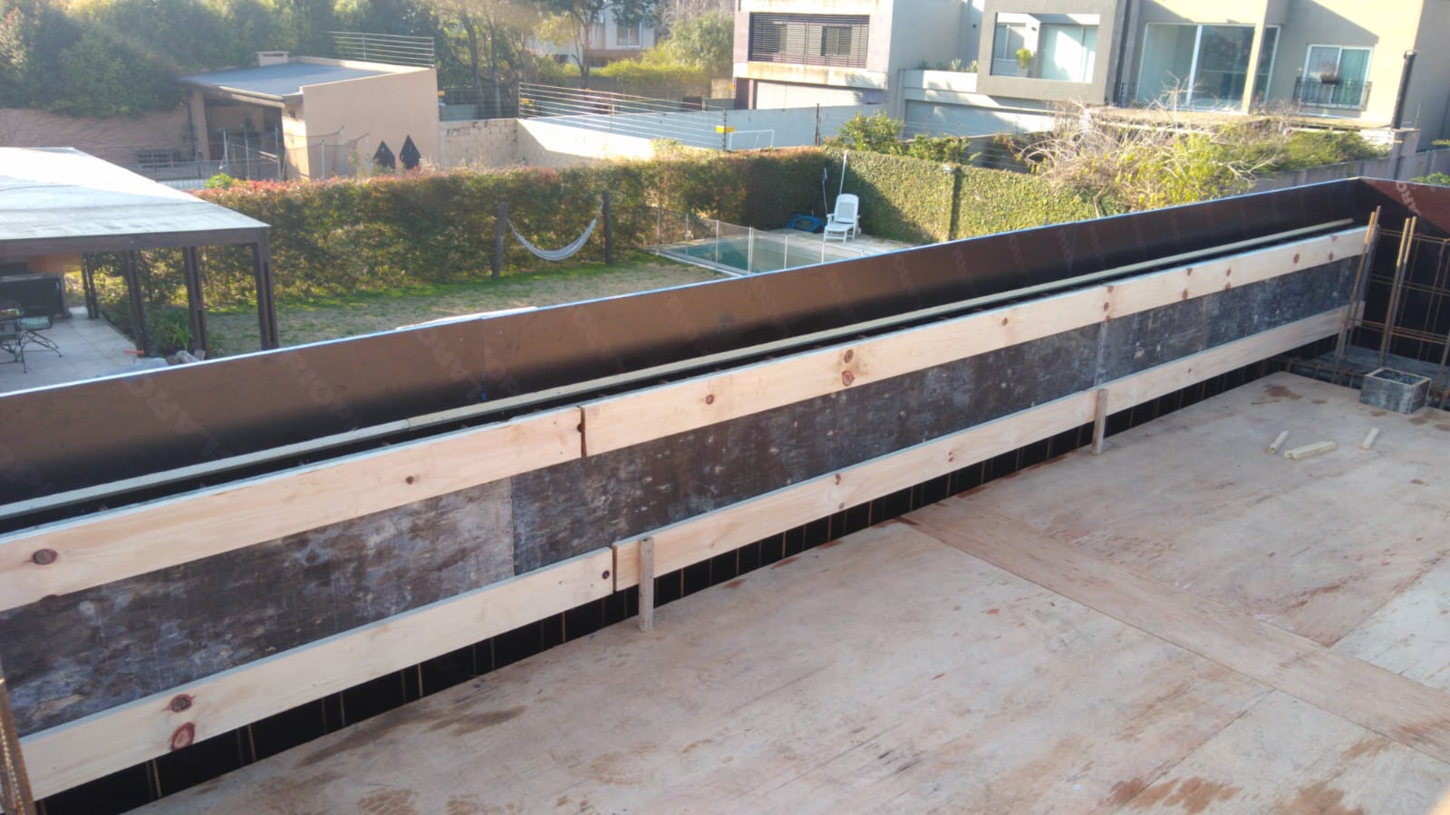 Obra de hormigón armado en construcción